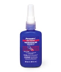 Фиксатор резьбы Permatex [красный, сильная фиксация] - 50 мл.