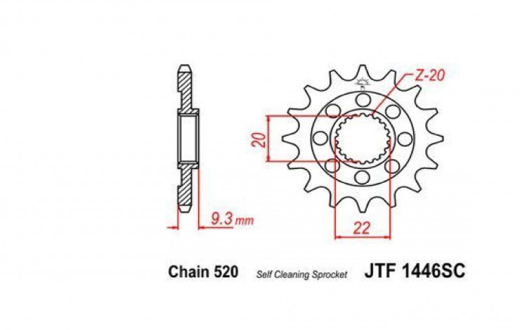 Звезда ведущая JTF1446.14SC
