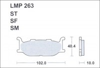 Колодки дискового тормоза AP Racing LMP263 SF  (FDB781 / FA179)