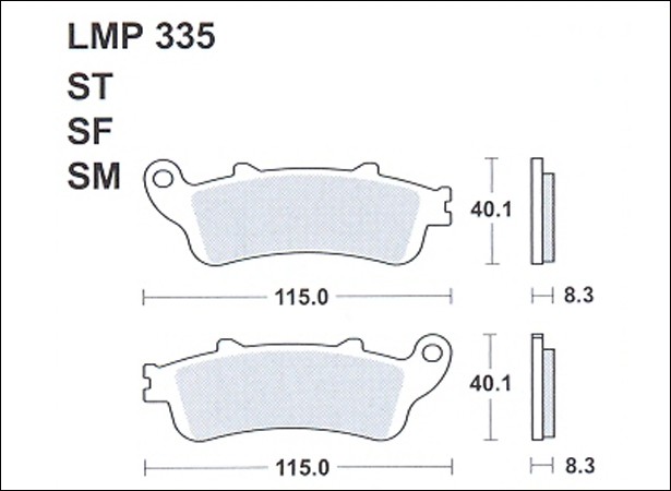 Колодки дискового тормоза AP Racing LMP335 SF  (FDB2098 / FDB2073 / FDB2075 / FA261 / FA281)