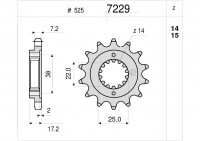 Звезда ведущая Ognibene 7229-Z15 (JTF740.15)