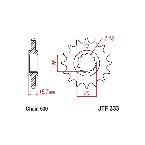 Звезда ведущая JTF333.16 RB
