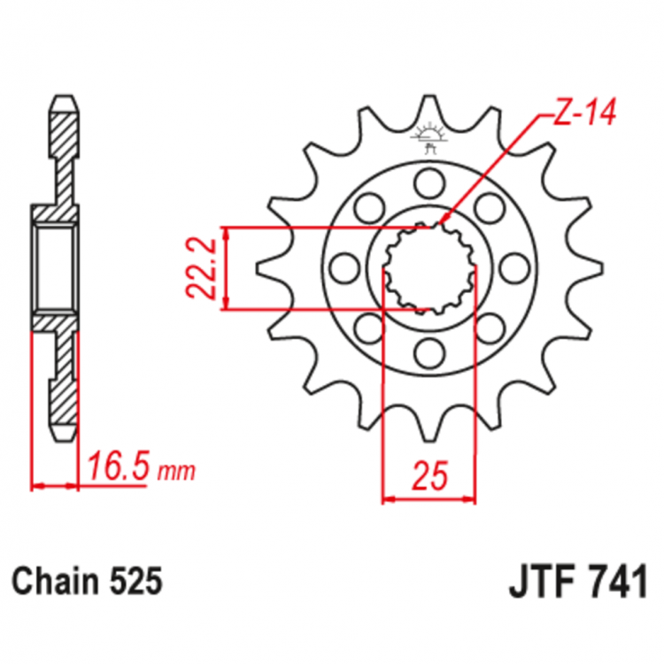 Звезда ведущая JTF741.15RB