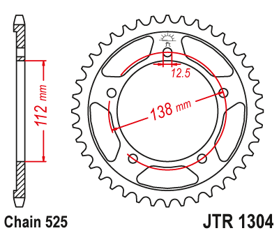 Звезда ведомая JTR1304.44ZBK