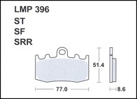 Колодки дискового тормоза AP Racing LMP396 SF  (FDB2125 / FA335)