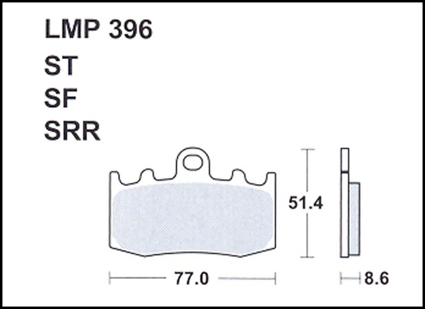 Колодки дискового тормоза AP Racing LMP396 SF  (FDB2125 / FA335)