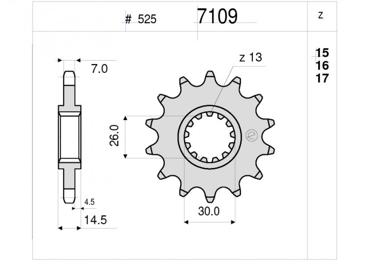 Звезда ведущая Ognibene 7109-015 (JTF1332.15)