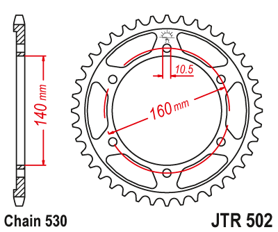 Звезда ведомая JTR502.44