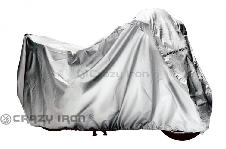 Чехол для мотоцикла CRAZY IRON 2200х1040х840 (S) серебристый