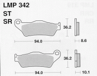 Колодки дискового тормоза AP Racing LMP342 SR  (FDB2039 / FDB2018 / FA181 / FA245 / FA363)
