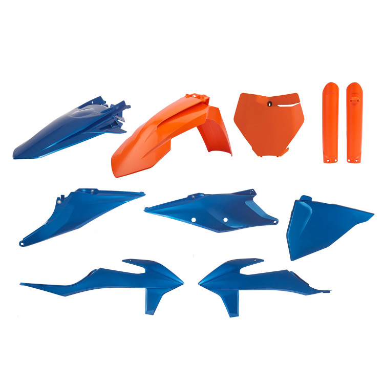 Полный комплект пластика с щитком номера Polisport KTM EXC/EXC-F 20-23 SX/SX-F 19-22 (син./оранж.)