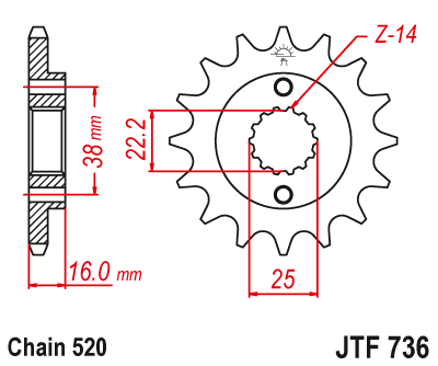 Звезда ведущая JTF736.15