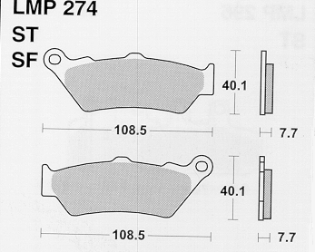 Колодки дискового тормоза AP Racing LMP274 ST  (FDB2006 / FA209)