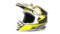 Шлем кроссовый Hizer B6195 черно-желтый