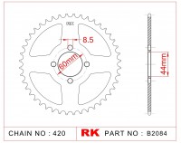Звезда ведомая RK B2084-52 (JTR832.52)