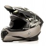 Шлем кроссовый Hizer J6801 черно-серый
