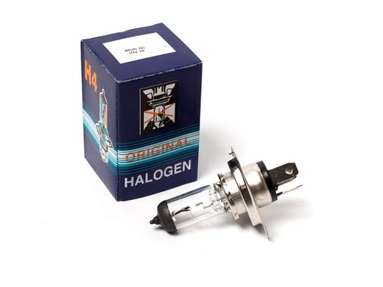 Лампа фары галоген H4 P43T 12V 18/18W прозрачная  CN