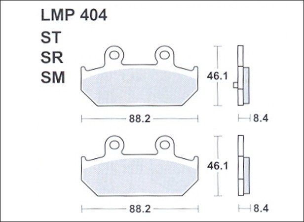 Колодки дискового тормоза AP Racing LMP404 SM  (FDB2173 / FDB452 / FA124)