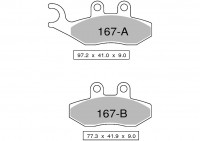 Колодки дискового тормоза Trofeo Organic 167  (LMP386, FDB2142)