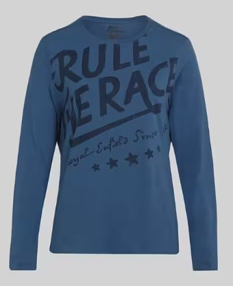 Футболка женская с длиным рукавом RULE THE RACE FULL SLEEVE T-SHIRT BLUE , РАЗМЕР XL