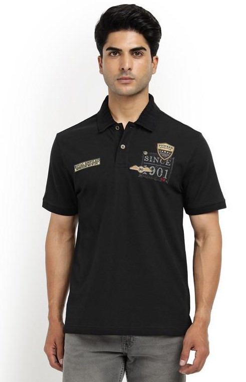 Футболка-поло MULTI BADGE POLO BLACK , размер  3XL
