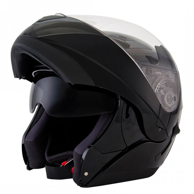 Шлем (модуляр) KYT CONVAIR черный глянцевый - XS