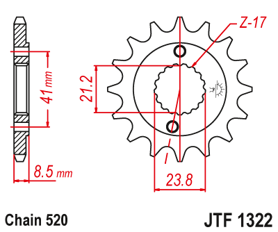 Звезда ведущая JTF1322.14