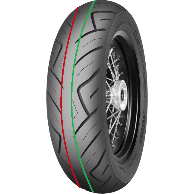 Шина Mitas Custom Force 130/90-16 [73H TL]  [Rear]