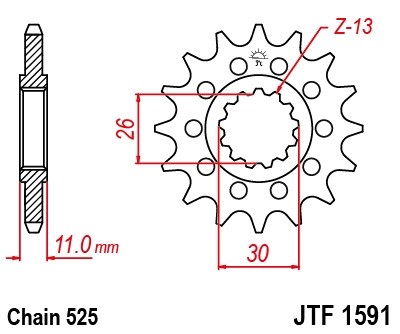 Звезда ведущая JTF1591.16