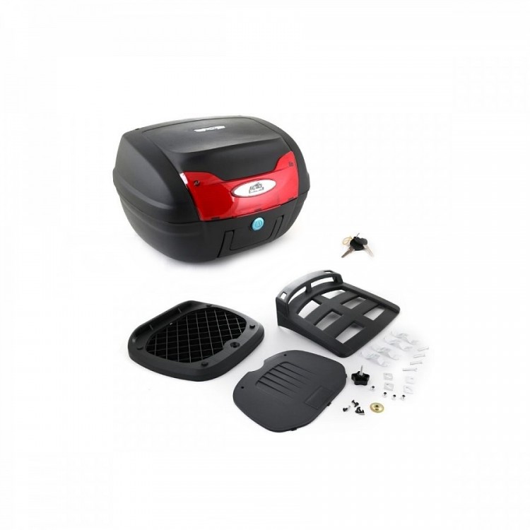 Кофр багажный SM-PARTS YM-0879 (47?41?30см  40л) с верхним багажником черн. матовый