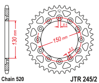 Звезда ведомая JTR245/2.52