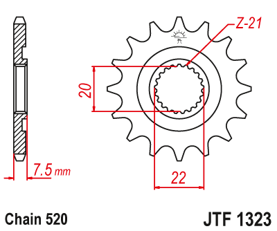 Звезда ведущая JTF1323.12