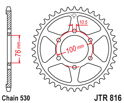 Звезда ведомая JTR816.42