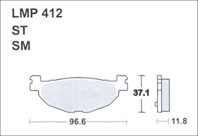 Колодки дискового тормоза AP Racing LMP412 SM  (FDB2200 / FA408)