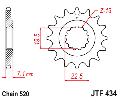 Звезда ведущая JTF434.15
