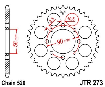 Звезда ведомая JTR273.44