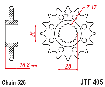 Звезда ведущая JTF405.19RB