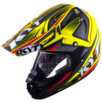 Шлем (кроссовый) KYT CROSS OVER POWER черный/ желтый глянцевый - XS