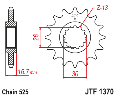 Звезда ведущая JTF1370.14