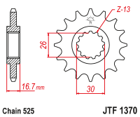 Звезда ведущая JTF1370.14