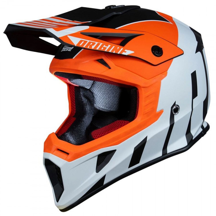 Шлем кроссовый ORIGINE HERO THUNDER (Hi-Vis,оранжевый/белый/черный матовый) XL