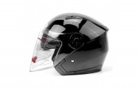Шлем (открытый со стеклом) Ataki JK526 Solid черный глянцевый