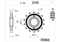 Звезда ведущая Ognibene 248-R18 (JTF339.18)