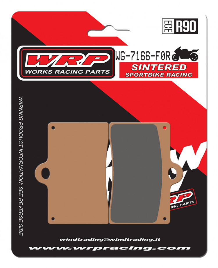 Тормозные колодки WRP WG-7166-F0R (LMP166 SRR / LMP166 STR / FRP408 / FA095)