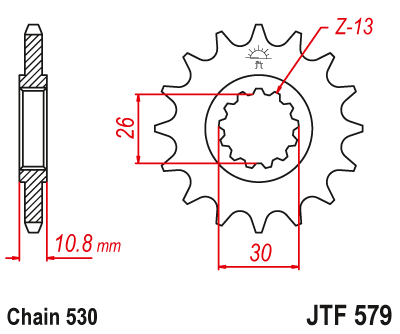Звезда ведущая JTF579.17RB