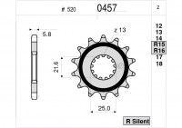 Звезда ведущая Ognibene 457-R15 (JTF565.15)