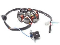 Статор генератора  4T двиг.139QMB 50сс (2 индукц. кат. 5 конт.)