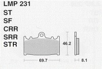 Колодки дискового тормоза AP Racing LMP231 STR  (FDB574 / FA158)