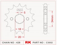 Звезда ведущая RK C3002-14 (JTF264.14)