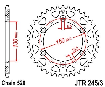 Звезда ведомая JTR245/3.47